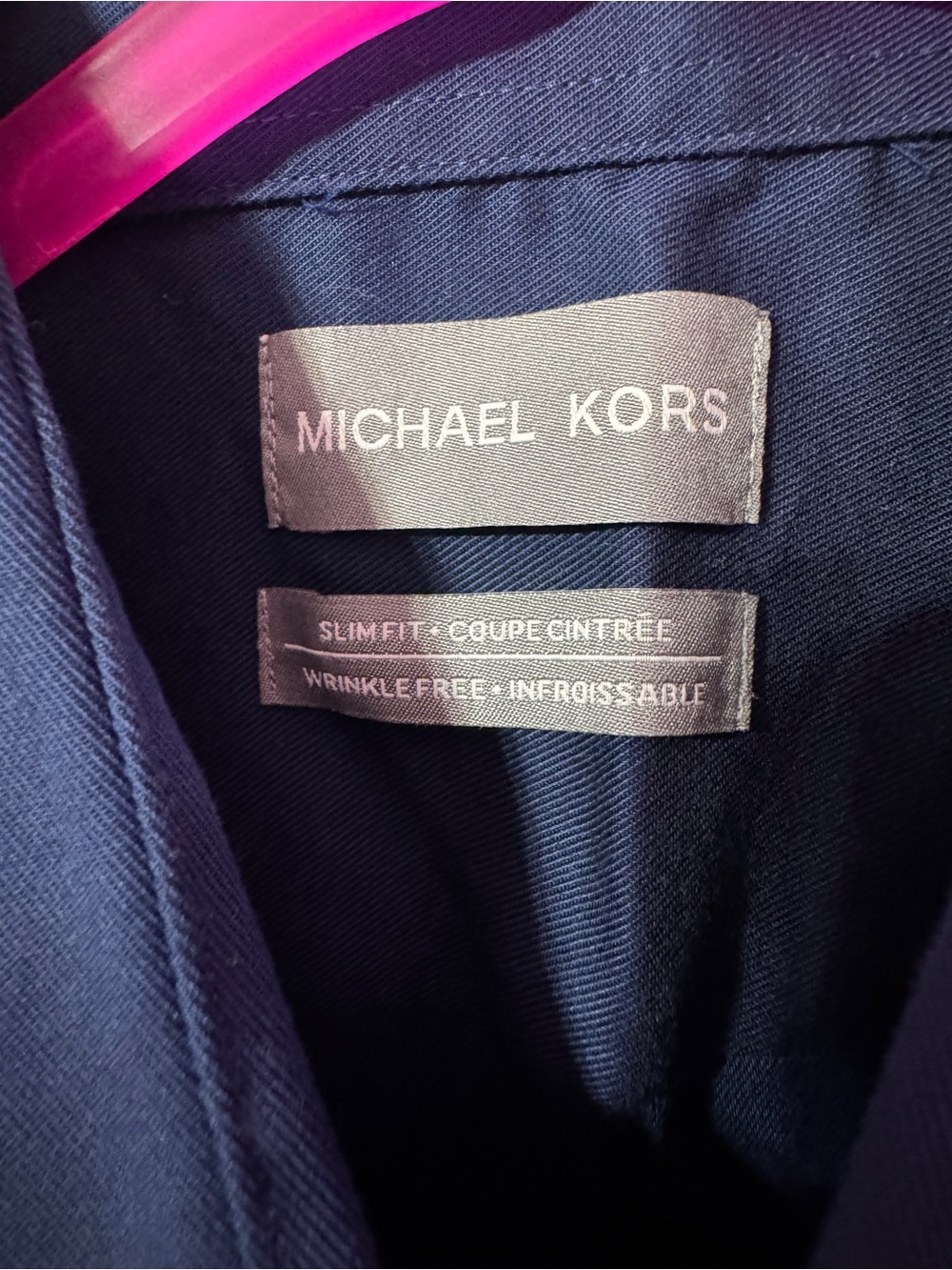Michael Kors Men's Dark Navy Dress Shirt - Picture 3 of 5